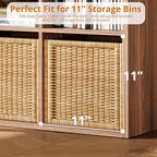 IROCNK Bookshelf, 8-Cube Storage Cube Shelf Organizer, Extra Thick Frame Horizontally & Vertically Reversible Bookcase with O