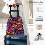 Car Trash Bag Large Hanging Can for Back of Seat, Cute Waterproof Car Garbage Bag for Vehicle, Travelling, Outdoor Colorful Skull Pattern
