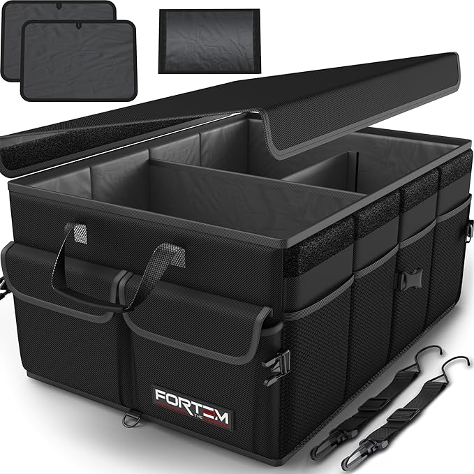 FORTEM Trunk Organizer For SUV Car Trunk Organizer, Foldable Storage, Car Accessories for Women Men, Collapsible Bag, Perfect C