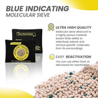 100g Reusable Molecular Sieve Desiccant Packs – Rechargeable Dehumidifier with Color Indicator for Storage, Gun Safes, Electr