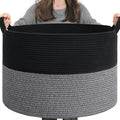 INDRESSME XXXLarge Cotton Rope Basket Woven Baby Laundry Baskets Blanket Baskets Toy Basket with Handle Comforter Cushions St