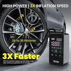 Vinid Cordless Air Compressor, 75W Portable Tire Inflator with Digital Pressure Gauge, Auto Shut Off, Fast Inflation for Car Tires, Bike, Motorcycle, Balls & Inflatables, Rechargeable Battery Powered