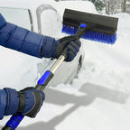 Snow Joe 45" Multi-Purpose Ice Scraper and Extendable Snow Brush for Car Windshield with Foam Grip and 360-Degree Pivoting Brush Head, SJEG-SB45S