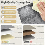 Yawinhe Fabric Storage Baskets, Foldable Closet Organizer for Shelves, Large Boxes with 3 Handles, Canvas Bins for Clothes, G