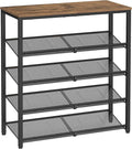 VASAGLE Shoe Rack for Entryway, 5-Tier Shoe Rack Organizer with Storage Shelves and Spacious Top, Freestanding, Adjustable, I