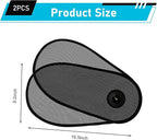 2PCS Car Side Windows Shades, Anti-glare Suction Cup Door Side Sunshade, Adjustable & Rotatable Baby Sunshade, Universal for Driver Passenger Rear Windows (Black)