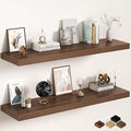 Walnut Floating Shelves 55Inch Long, 12 Inch Deep Floating Shelves for Wall, 55 x 12 Large Floating Shelf for Fireplace Mante