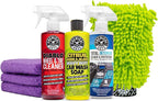 Chemical Guys Car Cleaning Kit - With Car Wash Soap, Wheel Cleaner, Total Interior, Car Wash Mitt - Interior and Exterior Was