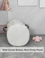 QUEENLALA Large Storage Basket,Laundry Hamper/Bathroom/Home Decor/Collapsible Round Storage Bin,Boys and Girls Hamper/Boxes/C