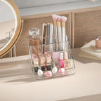 Ettori APLOP Makeup Organizer Tray, 6-Compartment Vanity Makeup Organizer for Jewelry, Hair Accessories, Bathroom Counter or 