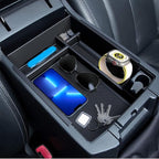 Upgraded Center Console Organizer for Toyota 4Runner 2024 2023 2022 2021 2020 2019 2018 2017 2016-2010 Full Size Tray Interior Accessories, Insert Armrest Box Secondary Storage ABS Material