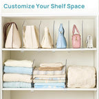 Vtopmart 8 Pack 12in Height Shelf Dividers for Closet Organization, Clear Plastic Closet Shelf Dividers of Upgrade Height for