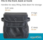 High Road Carganizer Car Storage Organizer with Lid - Multipurpose Small Car Storage Box, Back or Front Seat Organizer, Auto