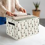 Greyhound Gifts Storage Bins & Boxes with Handles, Dog Foldable Basket for Organizing Dog Lovers Owners, Greyhound Christmas 