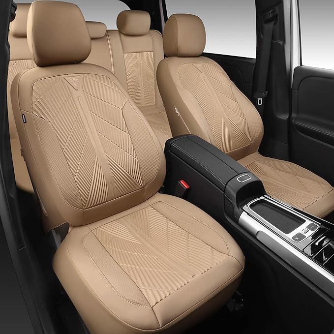 CAR PASS Waterproof Car seat Covers Full Sets Neoprene Wetsuit, All-Weather Non-Slip Durable, Universal Fit for SUV Sedans Tr