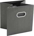 MAX Houser Fabric Storage Bins Cubes Baskets Containers with Dual Plastic Handles for Home Closet Bedroom Drawers Organizers 