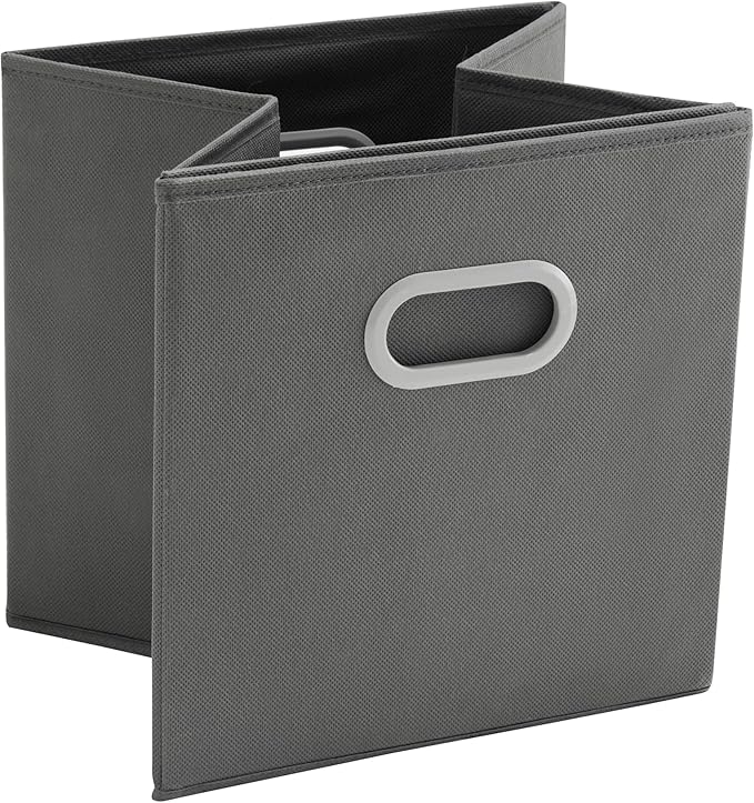 MAX Houser Fabric Storage Bins Cubes Baskets Containers with Dual Plastic Handles for Home Closet Bedroom Drawers Organizers 