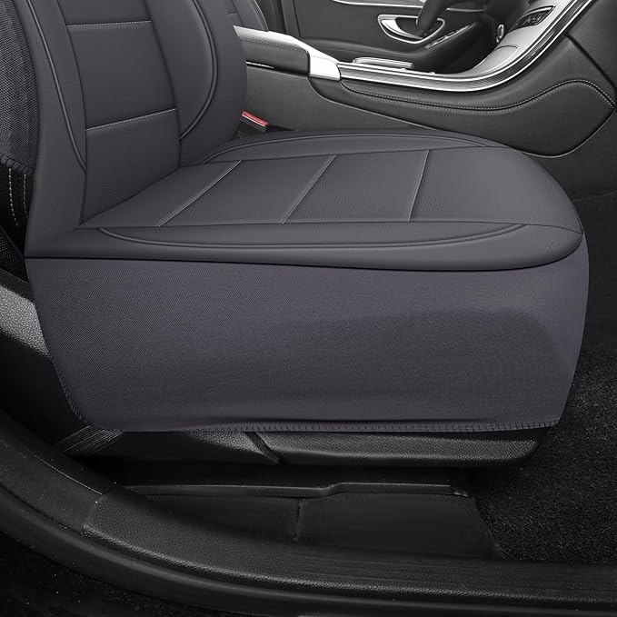 Car Seat Covers, Quilting Leather Seat Cover Two Front Seats, Waterproof Faux Leather Automotive Seat Covers for Cars, Univer