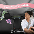 BDK Pink Butterfly & Flowers Car Seat Covers, Cute Car Accessories for Women Front Seat Covers for Car Fits Most Cars Trucks 