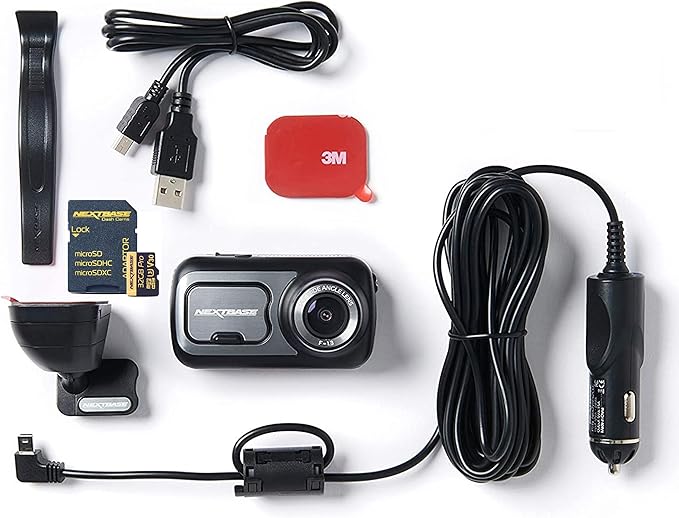 Nextbase 422GW Dash Cam and 32GB Micro SD Memory Card Bundle- 1440p HD Recording in Car Camera - Wi-fi GPS Bluetooth Alexa En
