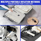 18 Pack Travel Vacuum Storage Bags with Rechargeable Wireless & Hand Pump, Portable Space Saver Bags for Travel & Home, Vacuu