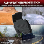 LASFIT Floor Mats Fit for Mercedes Benz GLS 450/580 / 63 AMG 2026 2025 2024 2023 2022 2021 2020 (Only Fit 6 Seats), All Weather TPE Floor Liners for Mercedes GLS 2020-2026, 1st & 2nd & 3rd Row Set