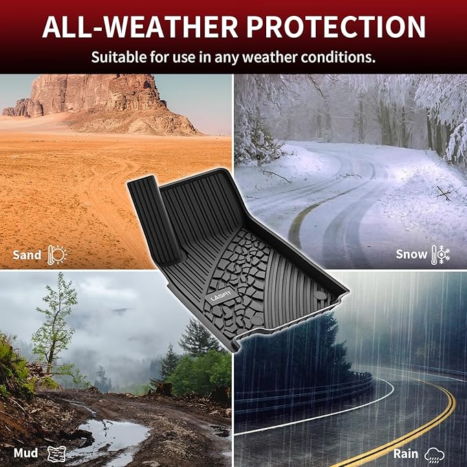 LASFIT Floor Mats & Trunk Mat for Jeep Grand Cherokee WL 2022-2025 2026 5-Seat (Include 4xe, NOT for L), All Weather TPE Custom Fit Car Mats Floor Liners Cargo Liner Cargo Mat Black