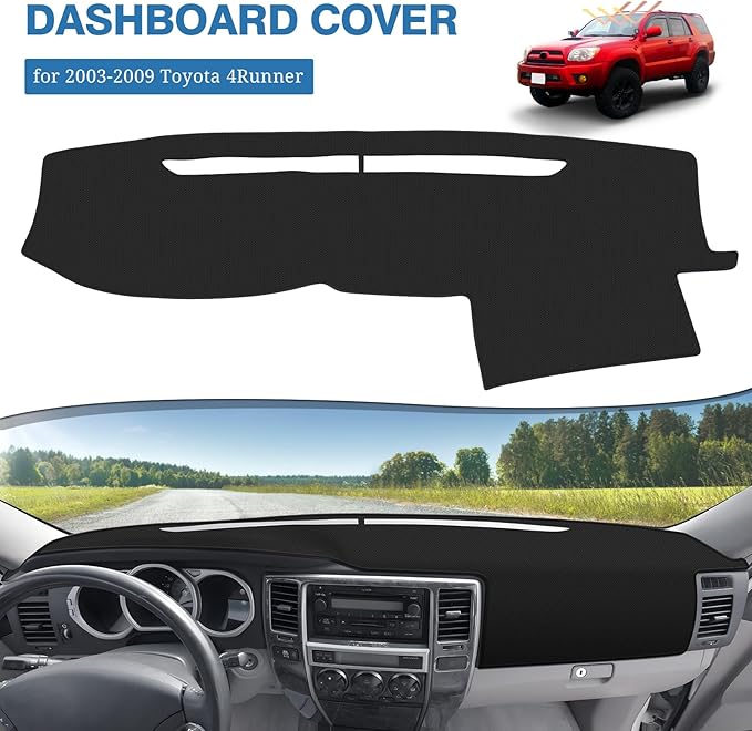 FIILINES Dash Cover for Toyota 4Runner 2003-2009, Dashboard Mat Accessories Dash Cover Sunshade Nonslip Mesh Protector No Gla