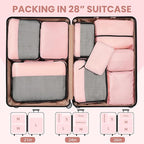 BAGAIL 8 Set/9 Set Packing Cubes Luggage Packing Organizer for Travel, Suitcase Packing Bags for Travel Accessories