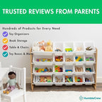 Humble Crew Toy Storage Organizer with 20 Removable Storage Bins for Kids Playroom, 4-Tier Toddler Toy Organization and Stora