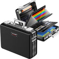 COLCASE Fireproof Document Box, Ultra Hard Case All-Around Fireproof Box with TSA Lock Aluminum Frame Zipperless Hard-Shell S