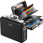 COLCASE Fireproof Document Box, Ultra Hard Case All-Around Fireproof Box with TSA Lock Aluminum Frame Zipperless Hard-Shell S