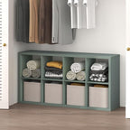 Furinno Cubic Closet Organizers and Storage, 8-Cube Closet Organizer, Open Shelf Closet Storage, Extra Thick Frame for Wardro