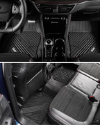 3W Floor Mats Fit for Ford Escape 2020-2025 2026 (NOT for Hybrid), TPE All Weather Custom Fit Floor Liner for Ford Escape 1st and 2nd Row Full Set Accessories Car Liners Black