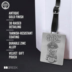 Phi Beta Sigma Fraternity Paraphernalia - Official Vendor - Luggage Tags - Set of 2 - Greek Letters and Shield