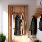 Deco Brothers Over The Door Hook Organizer with 11 Hooks, Black