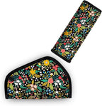 Kids Seat Belt Cover & Neck Protector - Soft Breathable Car Seat Belt Cushion for Children, Universal Fit, Hypoallergenic Travel Accessory, Wild Flower