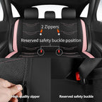 Pink Seat Covers,Breathable and Sport Seat Covers,Anti-Slip Universal Fit Car Seat Covers Full Set for Cars Sedans SUV and Tr