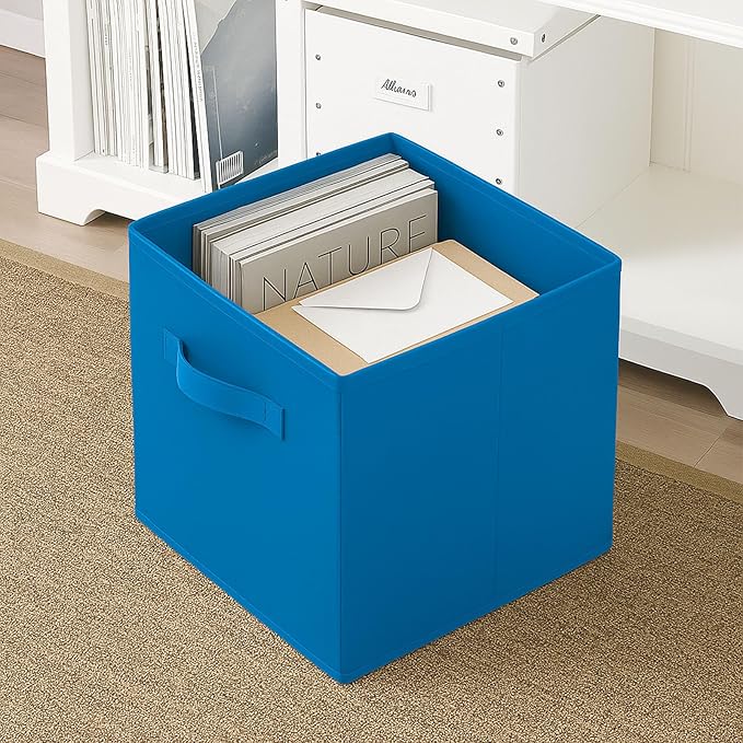 ShellKingdom Storage Bins, Foldable Fabric Storage Cubes And Cloth Storage Organizer Drawer For Closet And Toys, 2 Pack (Roya