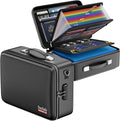 DocSafe Fireproof Document Box with Lock, Hard Case File Organizer with Accordion File Folder, Fireproof Water Resistant Safe