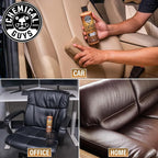 Chemical Guys Leather Cleaner and Conditioner Kit - 2 Bottles (4 oz Each), Car Cleaner and Conditioner, Safely Cleans & Condi