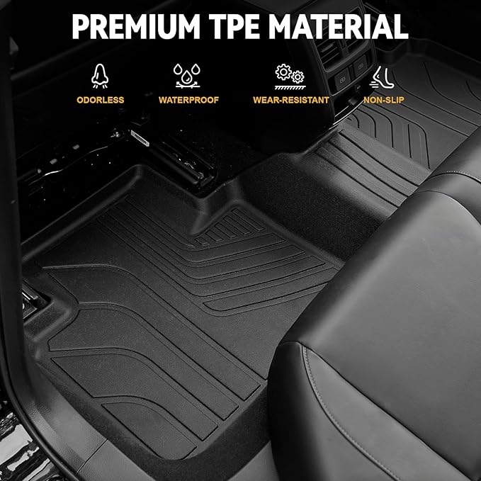 Floor Mats for Honda Accord 2018-2022, All Weather Floor Mats Trunk Cargo Liner and Door Sill Guards Accessories, Full Coverage Set