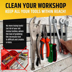 12" Heavy-Duty Magnetic Tool Holders (4 Pack - 48" Total) - Extremely Powerful Magnetic Pull Force to Hold Heavy Tools (Upgra