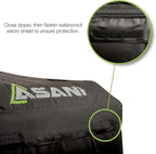 Asani Waterproof Car Roof Top Cargo Carrier Bag with 8 Heavy-Duty Straps and Buckles | Weatherproof Luggage Roofbag for Rooftop Racks | Car Topper Bag for Sedan, SUV, Vans & More (15 Cubic Feet)
