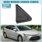 Front Right Door Mirror Corner mudguard Triangle Cover Trim No.60117-02370 Rearview Triangle Trim Panel for Toyota Corolla 2019-2021 Plastic Black