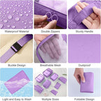 Packing Cubes for Travel - 8 Set Luggage Organizer Bags for Family, Mesh Breathable Packing Cubes for Suitcases Durable Trave
