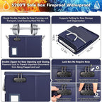 TOMKID 5200°F Fireproof Document Box, Fire Important Document Organizer with Lock, Upgraded Heat Insulated Filing Storage Cab