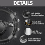NBTEPEM Customized Auto Car Steering Wheel Cover for Honda Accord, Civic, CR-V, HR-V, Pilot, Microfiber Leather Sport Steerin