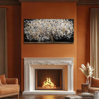 Gold Wall Decor Black Art Tree Wall Art for Living Room Canvas Painting Canvas Pistures Framed Modern Artwork for Home Kitche