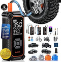 OlarHike Cordless Tire Inflator Portable Air Compressor, Dual Power Mode - 9000 mAh & 12V DC, Air Pump for Car Tires, Motorcycle, Bicycle, Electric Pump with LED Light & Digital Pressure Gauge